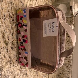 Bogg Leopard travel makeup bag